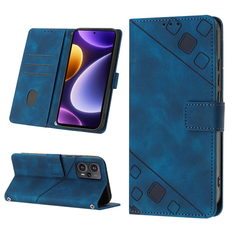 Skin Feel Embossed Leather Phone Case, For Xiaomi Redmi K70 / K70 Pro, For Xiaomi 13T, For Xiaomi Poco F5 5G/Redmi Note 12 Turbo, For Xiaomi Poco F5 Pro 5G/Redmi K60