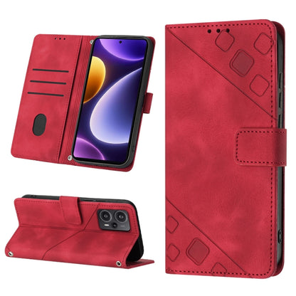 Skin Feel Embossed Leather Phone Case, For Xiaomi Redmi K70 / K70 Pro, For Xiaomi 13T, For Xiaomi Poco F5 5G/Redmi Note 12 Turbo, For Xiaomi Poco F5 Pro 5G/Redmi K60