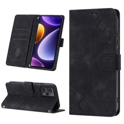 Skin Feel Embossed Leather Phone Case, For Xiaomi Redmi K70 / K70 Pro, For Xiaomi 13T, For Xiaomi Poco F5 5G/Redmi Note 12 Turbo, For Xiaomi Poco F5 Pro 5G/Redmi K60
