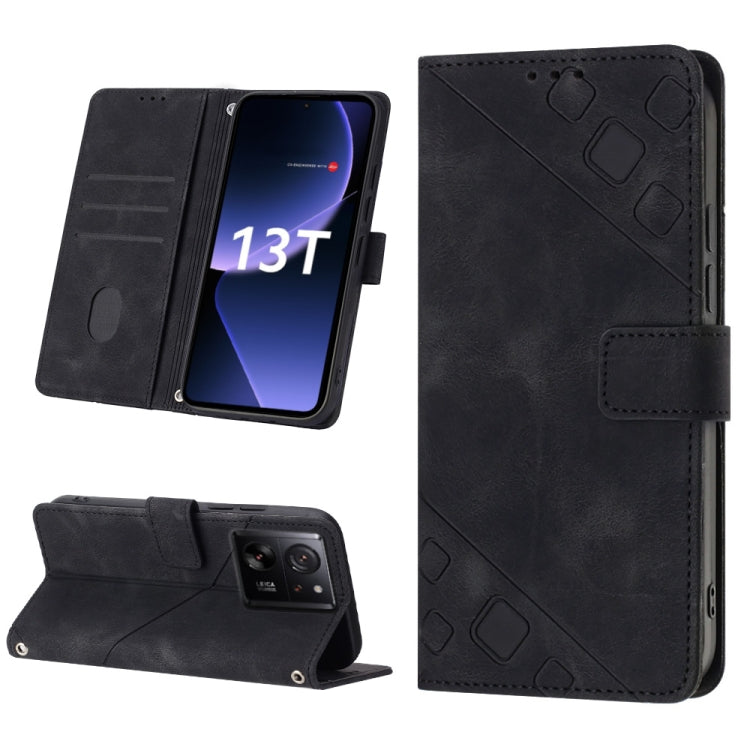 Skin Feel Embossed Leather Phone Case, For Xiaomi Redmi K70 / K70 Pro, For Xiaomi 13T, For Xiaomi Poco F5 5G/Redmi Note 12 Turbo, For Xiaomi Poco F5 Pro 5G/Redmi K60