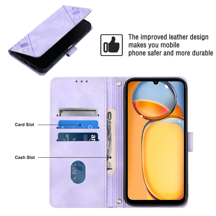 Skin Feel Embossed Leather Phone Case, For Xiaomi Redmi 13C, For Xiaomi Redmi Note 13 Pro+ 5G, For Xiaomi Redmi Note 13 Pro 5G Global, For Xiaomi Poco M6 Pro 5G / Redmi 12 4G / 5G