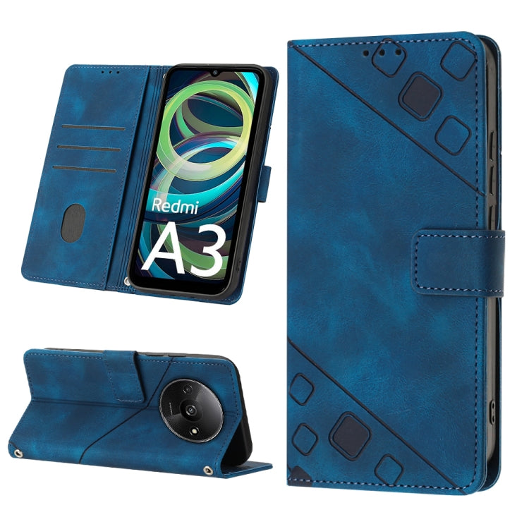 Skin Feel Embossed Leather Phone Case, For Xiaomi Poco F6, For Xiaomi Poco M6 Pro 4G, For Xiaomi Poco X6 Neo 5G Global, For Xiaomi Redmi A3