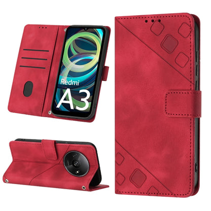 Skin Feel Embossed Leather Phone Case, For Xiaomi Poco F6, For Xiaomi Poco M6 Pro 4G, For Xiaomi Poco X6 Neo 5G Global, For Xiaomi Redmi A3