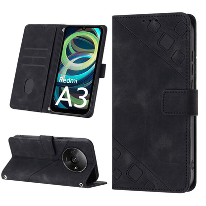 Skin Feel Embossed Leather Phone Case, For Xiaomi Poco F6, For Xiaomi Poco M6 Pro 4G, For Xiaomi Poco X6 Neo 5G Global, For Xiaomi Redmi A3