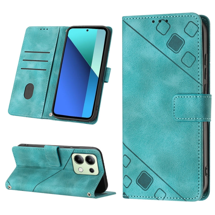 Skin Feel Embossed Leather Phone Case, For Xiaomi Redmi Note 13 Pro 4G Global, For Xiaomi Redmi Note 13 4G Global, For Xiaomi Redmi K70E, For Xiaomi Poco X6 Pro