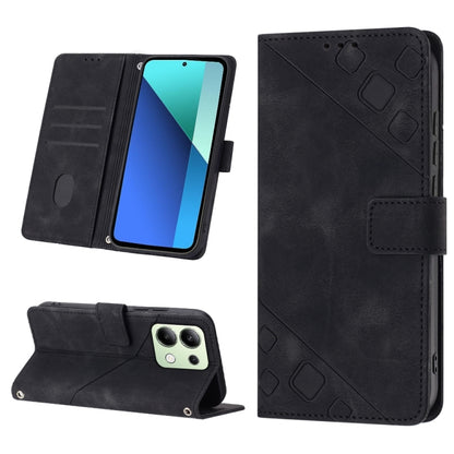 Skin Feel Embossed Leather Phone Case, For Xiaomi Redmi Note 13 Pro 4G Global, For Xiaomi Redmi Note 13 4G Global, For Xiaomi Redmi K70E, For Xiaomi Poco X6 Pro