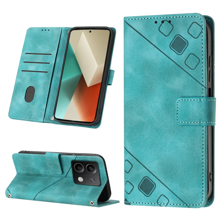 Skin Feel Embossed Leather Phone Case, For Xiaomi 14 Ultra, For Xiaomi 14 Pro, For Xiaomi 14, For Xiaomi Redmi Note 13 5G Global