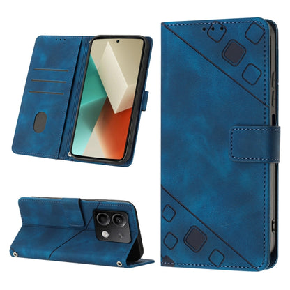 Skin Feel Embossed Leather Phone Case, For Xiaomi 14 Ultra, For Xiaomi 14 Pro, For Xiaomi 14, For Xiaomi Redmi Note 13 5G Global