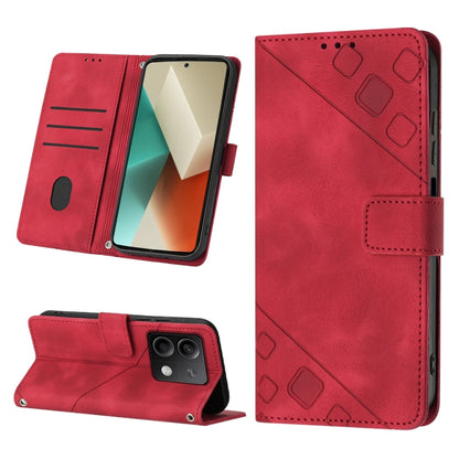 Skin Feel Embossed Leather Phone Case, For Xiaomi 14 Ultra, For Xiaomi 14 Pro, For Xiaomi 14, For Xiaomi Redmi Note 13 5G Global