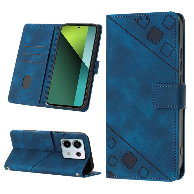 Skin Feel Embossed Leather Phone Case, For Xiaomi Redmi 13C, For Xiaomi Redmi Note 13 Pro+ 5G, For Xiaomi Redmi Note 13 Pro 5G Global, For Xiaomi Poco M6 Pro 5G / Redmi 12 4G / 5G