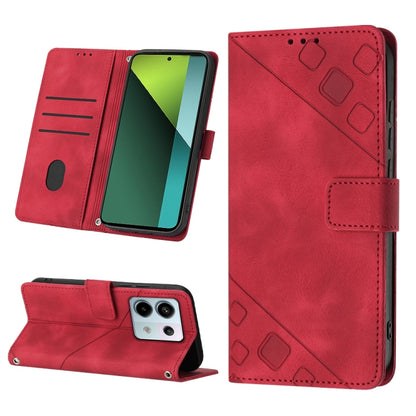 Skin Feel Embossed Leather Phone Case, For Xiaomi Redmi 13C, For Xiaomi Redmi Note 13 Pro+ 5G, For Xiaomi Redmi Note 13 Pro 5G Global, For Xiaomi Poco M6 Pro 5G / Redmi 12 4G / 5G