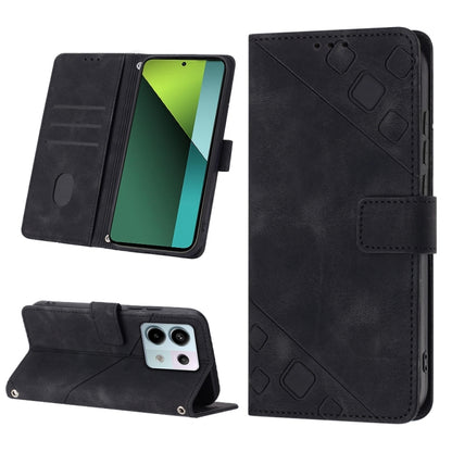 Skin Feel Embossed Leather Phone Case, For Xiaomi Redmi 13C, For Xiaomi Redmi Note 13 Pro+ 5G, For Xiaomi Redmi Note 13 Pro 5G Global, For Xiaomi Poco M6 Pro 5G / Redmi 12 4G / 5G