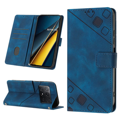 Skin Feel Embossed Leather Phone Case, For Xiaomi Redmi Note 13 Pro 4G Global, For Xiaomi Redmi Note 13 4G Global, For Xiaomi Redmi K70E, For Xiaomi Poco X6 Pro