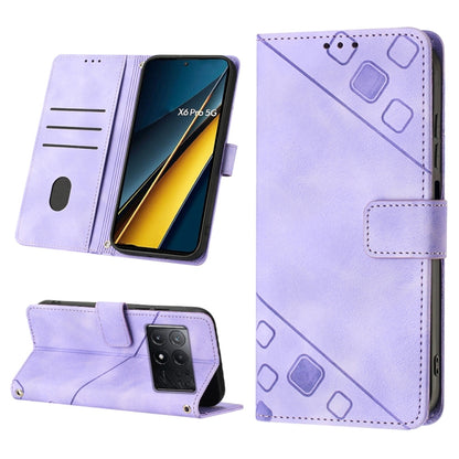 Skin Feel Embossed Leather Phone Case, For Xiaomi Redmi Note 13 Pro 4G Global, For Xiaomi Redmi Note 13 4G Global, For Xiaomi Redmi K70E, For Xiaomi Poco X6 Pro