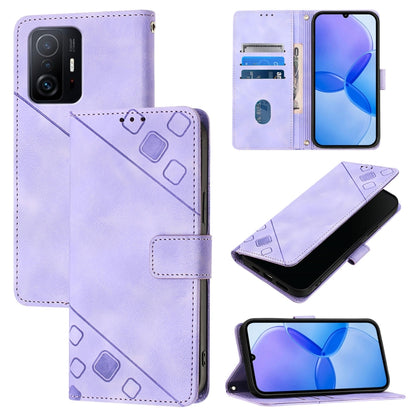 Skin Feel Embossed Leather Phone Case, For Xiaomi Civi 1S, For Xiaomi Poco M4 Pro 5G / Redmi Note 11S 5G, For Xiaomi Poco M2 Pro / Redmi Note 10 Lite, For Xiaomi 11T / 11T Pro
