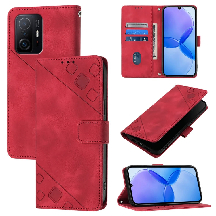 Skin Feel Embossed Leather Phone Case, For Xiaomi Civi 1S, For Xiaomi Poco M4 Pro 5G / Redmi Note 11S 5G, For Xiaomi Poco M2 Pro / Redmi Note 10 Lite, For Xiaomi 11T / 11T Pro