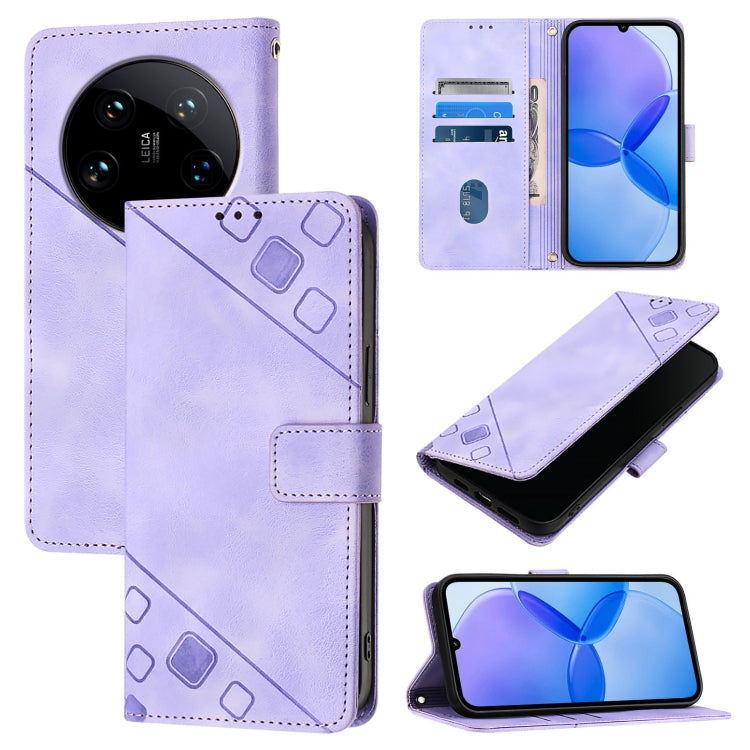 Skin Feel Embossed Leather Phone Case, For Xiaomi 14 Ultra, For Xiaomi 14 Pro, For Xiaomi 14, For Xiaomi Redmi Note 13 5G Global
