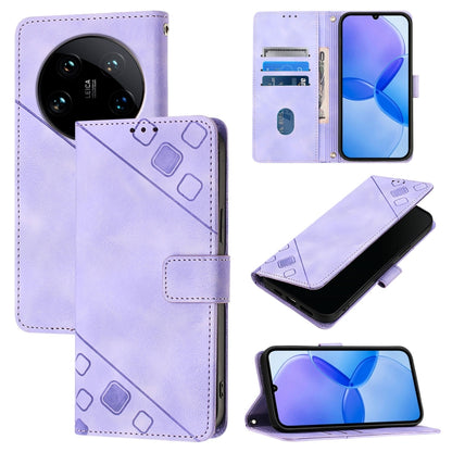 Skin Feel Embossed Leather Phone Case, For Xiaomi 14 Ultra, For Xiaomi 14 Pro, For Xiaomi 14, For Xiaomi Redmi Note 13 5G Global