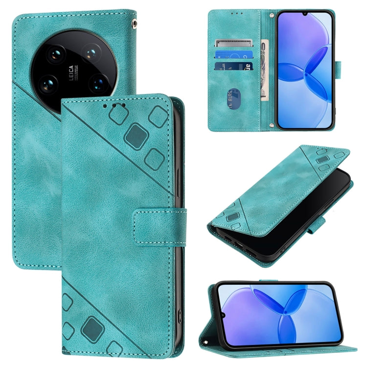 Skin Feel Embossed Leather Phone Case, For Xiaomi 14 Ultra, For Xiaomi 14 Pro, For Xiaomi 14, For Xiaomi Redmi Note 13 5G Global