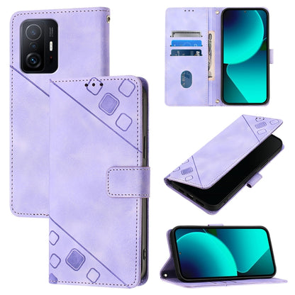 Skin Feel Embossed Leather Phone Case, For Xiaomi Mi 11, For Xiaomi Redmi Note 9 4G / Redmi 10X 4G, For Xiaomi Mi 10T 5G / Mi 10T Pro 5G, For Xiaomi Mi 10T Lite 5G