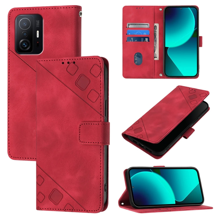Skin Feel Embossed Leather Phone Case, For Xiaomi Mi 11, For Xiaomi Redmi Note 9 4G / Redmi 10X 4G, For Xiaomi Mi 10T 5G / Mi 10T Pro 5G, For Xiaomi Mi 10T Lite 5G