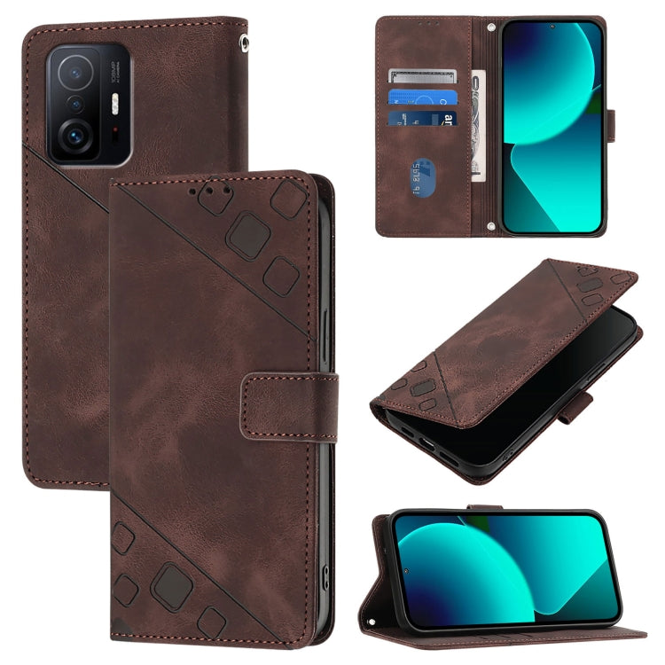 Skin Feel Embossed Leather Phone Case, For Xiaomi Mi 11, For Xiaomi Redmi Note 9 4G / Redmi 10X 4G, For Xiaomi Mi 10T 5G / Mi 10T Pro 5G, For Xiaomi Mi 10T Lite 5G