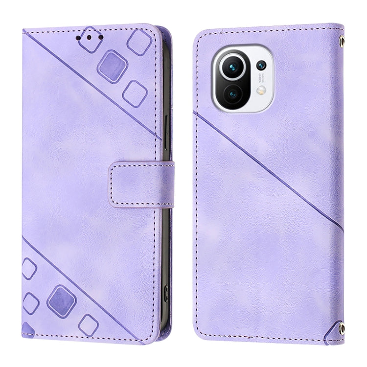 Skin Feel Embossed Leather Phone Case, For Xiaomi Mi 11, For Xiaomi Redmi Note 9 4G / Redmi 10X 4G, For Xiaomi Mi 10T 5G / Mi 10T Pro 5G, For Xiaomi Mi 10T Lite 5G