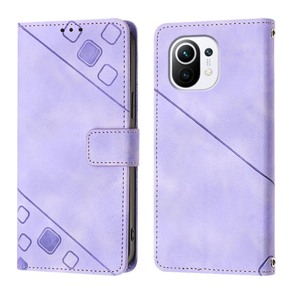 Skin Feel Embossed Leather Phone Case, For Xiaomi Mi 11, For Xiaomi Redmi Note 9 4G / Redmi 10X 4G, For Xiaomi Mi 10T 5G / Mi 10T Pro 5G, For Xiaomi Mi 10T Lite 5G