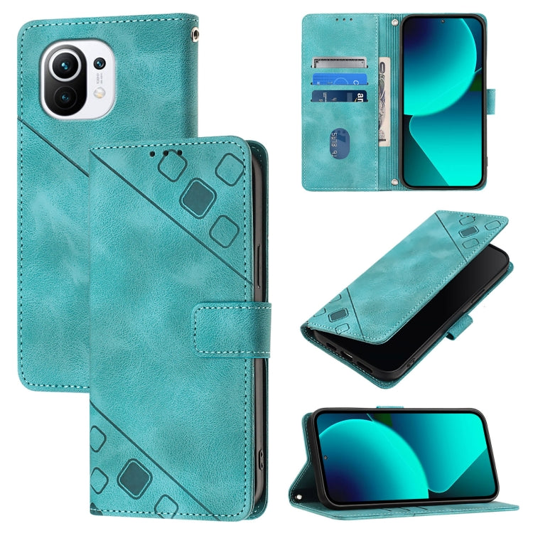 Skin Feel Embossed Leather Phone Case, For Xiaomi Mi 11, For Xiaomi Redmi Note 9 4G / Redmi 10X 4G, For Xiaomi Mi 10T 5G / Mi 10T Pro 5G, For Xiaomi Mi 10T Lite 5G