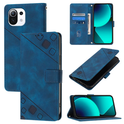 Skin Feel Embossed Leather Phone Case, For Xiaomi Poco F3 / Redmi K40 / K40 Pro, For Xiaomi Poco X3 / Poco X3 Pro, For Xiaomi Mi 11 Lite / Mi 11 Lite 5G, For Xiaomi Mi 11 Ultra