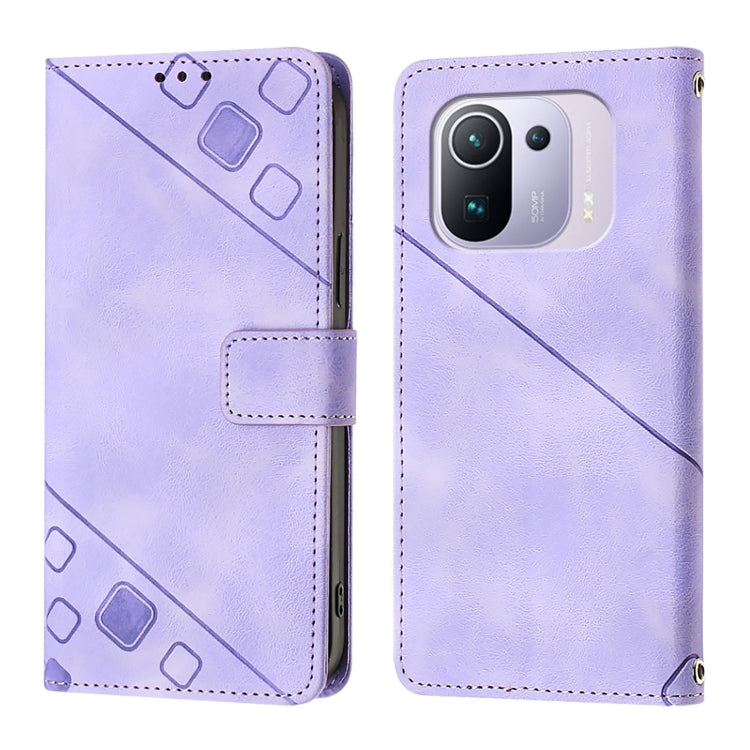 Skin Feel Embossed Leather Phone Case, For Xiaomi Mi 11 Pro, For Xiaomi Redmi Note 10 Pro 4G, For Xiaomi Poco M3 / Redmi 9 Power, For Xiaomi Redmi Note 9T Global