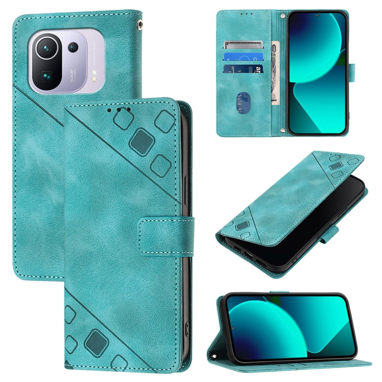 Skin Feel Embossed Leather Phone Case, For Xiaomi Mi 11 Pro, For Xiaomi Redmi Note 10 Pro 4G, For Xiaomi Poco M3 / Redmi 9 Power, For Xiaomi Redmi Note 9T Global