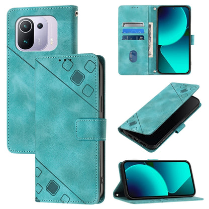 Skin Feel Embossed Leather Phone Case, For Xiaomi Mi 11 Pro, For Xiaomi Redmi Note 10 Pro 4G, For Xiaomi Poco M3 / Redmi 9 Power, For Xiaomi Redmi Note 9T Global