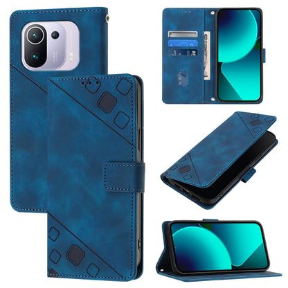 Skin Feel Embossed Leather Phone Case, For Xiaomi Mi 11 Pro, For Xiaomi Redmi Note 10 Pro 4G, For Xiaomi Poco M3 / Redmi 9 Power, For Xiaomi Redmi Note 9T Global