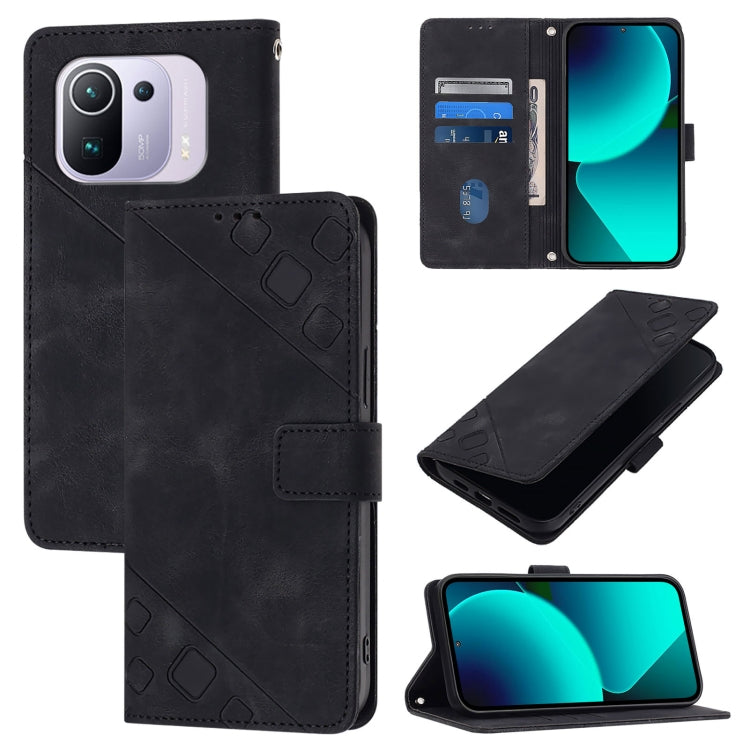 Skin Feel Embossed Leather Phone Case, For Xiaomi Mi 11 Pro, For Xiaomi Redmi Note 10 Pro 4G, For Xiaomi Poco M3 / Redmi 9 Power, For Xiaomi Redmi Note 9T Global