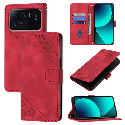 Skin Feel Embossed Leather Phone Case, For Xiaomi Poco F3 / Redmi K40 / K40 Pro, For Xiaomi Poco X3 / Poco X3 Pro, For Xiaomi Mi 11 Lite / Mi 11 Lite 5G, For Xiaomi Mi 11 Ultra