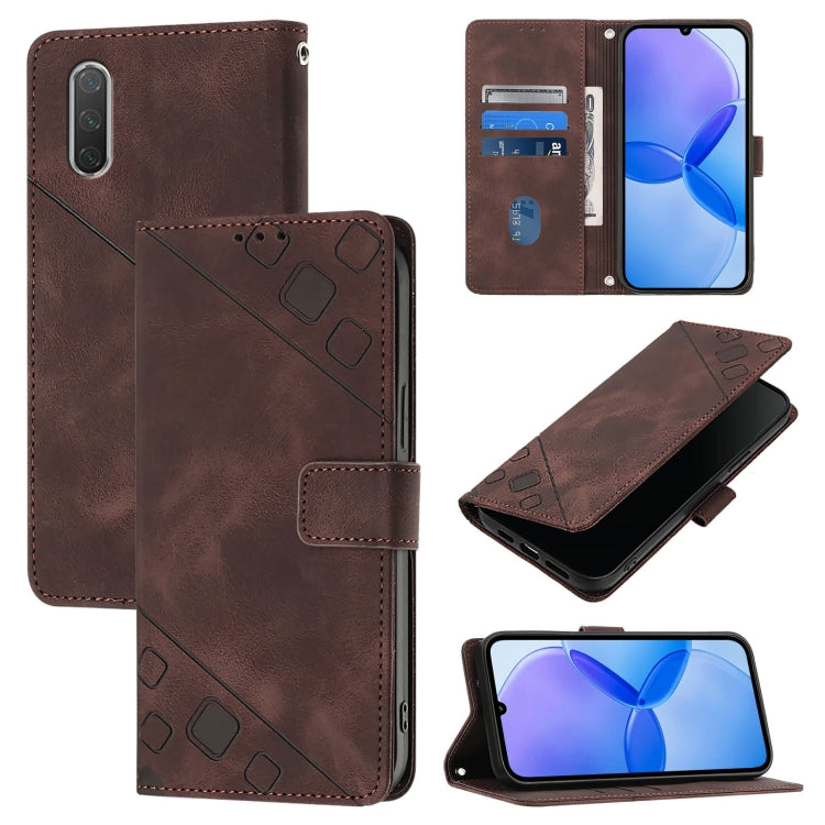 Skin Feel Embossed Leather Phone Case, For Xiaomi Redmi Note 8 Pro, For Xiaomi Mi CC9e / Mi A3, For Xiaomi Redmi Note 7 / Note 7 Pro, For Xiaomi Redmi 7