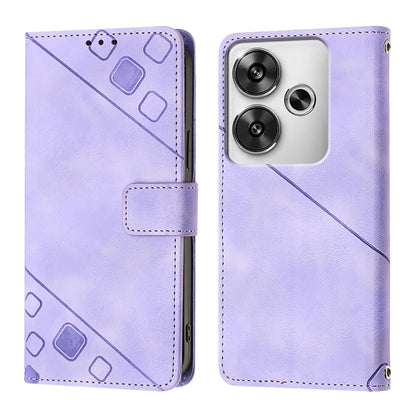 Skin Feel Embossed Leather Phone Case, For Xiaomi Poco F6, For Xiaomi Poco M6 Pro 4G, For Xiaomi Poco X6 Neo 5G Global, For Xiaomi Redmi A3