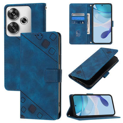 Skin Feel Embossed Leather Phone Case, For Xiaomi Poco F6, For Xiaomi Poco M6 Pro 4G, For Xiaomi Poco X6 Neo 5G Global, For Xiaomi Redmi A3