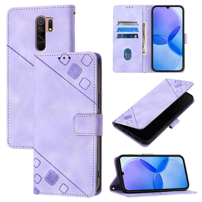 Skin Feel Embossed Leather Phone Case, For Xiaomi Redmi 9A / 9i / 9AT, For Xiaomi Poco M2 Global / Redmi 9, For Xiaomi Poco M3 Pro 5G / Redmi Note 10 5G, For Xiaomi Poco X3 GT