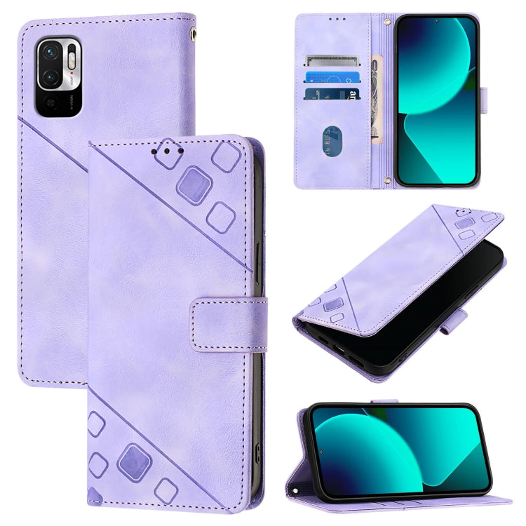 Skin Feel Embossed Leather Phone Case, For Xiaomi Redmi 9A / 9i / 9AT, For Xiaomi Poco M2 Global / Redmi 9, For Xiaomi Poco M3 Pro 5G / Redmi Note 10 5G, For Xiaomi Poco X3 GT