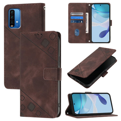 Skin Feel Embossed Leather Phone Case, For Xiaomi Mi 11 Pro, For Xiaomi Redmi Note 10 Pro 4G, For Xiaomi Poco M3 / Redmi 9 Power, For Xiaomi Redmi Note 9T Global