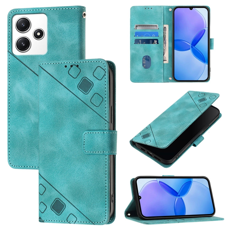 Skin Feel Embossed Leather Phone Case, For Xiaomi Redmi 13C, For Xiaomi Redmi Note 13 Pro+ 5G, For Xiaomi Redmi Note 13 Pro 5G Global, For Xiaomi Poco M6 Pro 5G / Redmi 12 4G / 5G