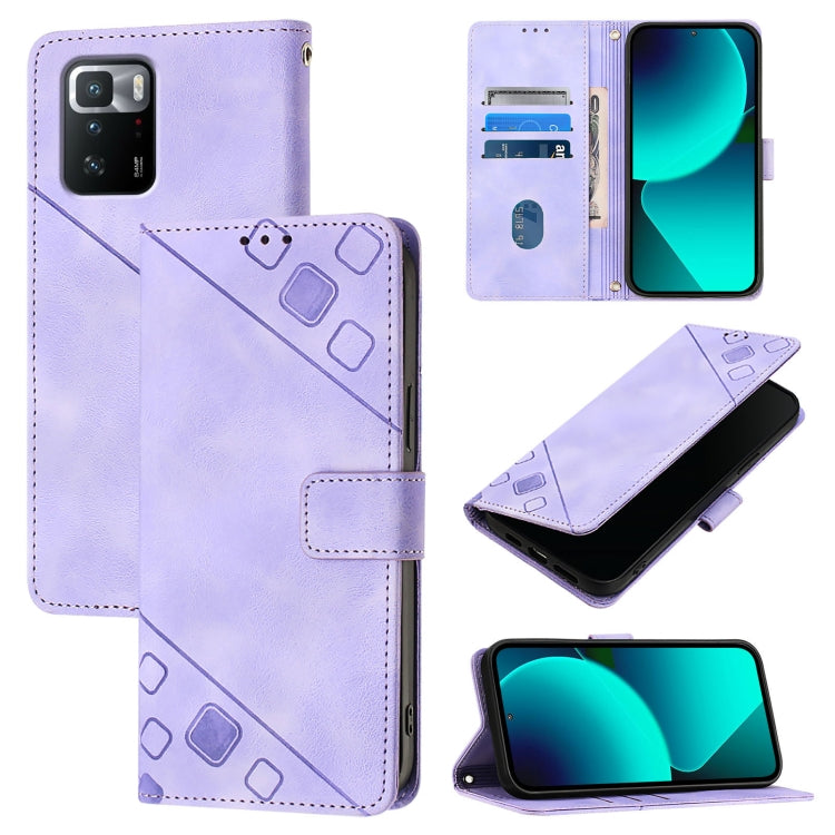 Skin Feel Embossed Leather Phone Case, For Xiaomi Redmi 9A / 9i / 9AT, For Xiaomi Poco M2 Global / Redmi 9, For Xiaomi Poco M3 Pro 5G / Redmi Note 10 5G, For Xiaomi Poco X3 GT