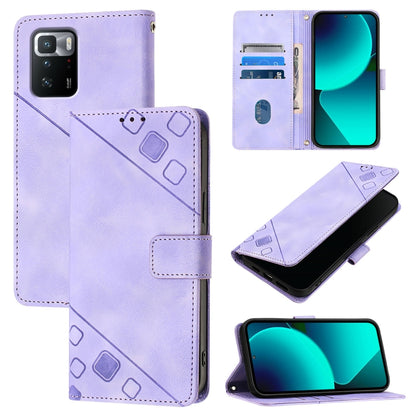 Skin Feel Embossed Leather Phone Case, For Xiaomi Redmi 9A / 9i / 9AT, For Xiaomi Poco M2 Global / Redmi 9, For Xiaomi Poco M3 Pro 5G / Redmi Note 10 5G, For Xiaomi Poco X3 GT
