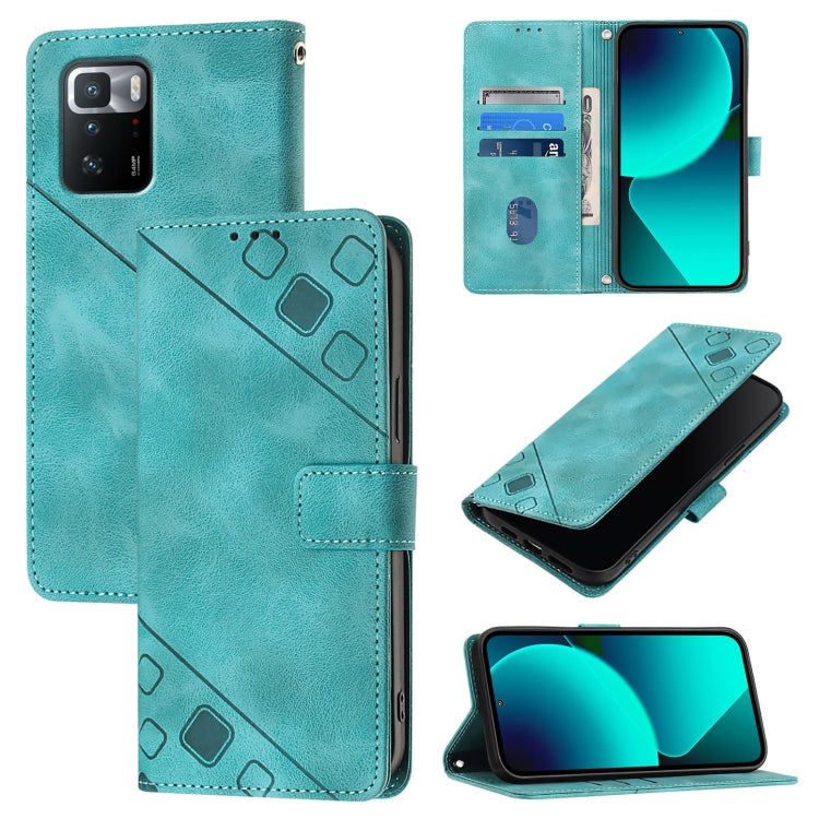 Skin Feel Embossed Leather Phone Case, For Xiaomi Redmi 9A / 9i / 9AT, For Xiaomi Poco M2 Global / Redmi 9, For Xiaomi Poco M3 Pro 5G / Redmi Note 10 5G, For Xiaomi Poco X3 GT