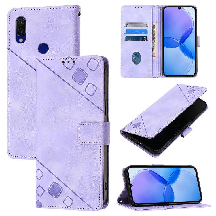 Skin Feel Embossed Leather Phone Case, For Xiaomi Redmi Note 8 Pro, For Xiaomi Mi CC9e / Mi A3, For Xiaomi Redmi Note 7 / Note 7 Pro, For Xiaomi Redmi 7