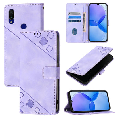 Skin Feel Embossed Leather Phone Case, For Xiaomi Redmi Note 8 Pro, For Xiaomi Mi CC9e / Mi A3, For Xiaomi Redmi Note 7 / Note 7 Pro, For Xiaomi Redmi 7