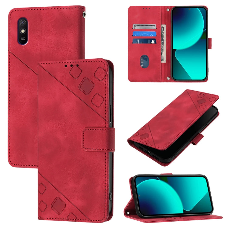 Skin Feel Embossed Leather Phone Case, For Xiaomi Redmi 9A / 9i / 9AT, For Xiaomi Poco M2 Global / Redmi 9, For Xiaomi Poco M3 Pro 5G / Redmi Note 10 5G, For Xiaomi Poco X3 GT