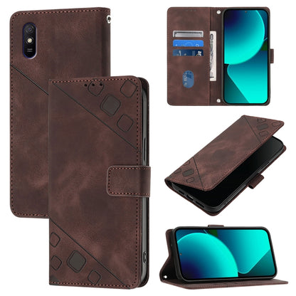 Skin Feel Embossed Leather Phone Case, For Xiaomi Redmi 9A / 9i / 9AT, For Xiaomi Poco M2 Global / Redmi 9, For Xiaomi Poco M3 Pro 5G / Redmi Note 10 5G, For Xiaomi Poco X3 GT